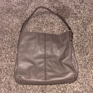 Anne Klein Taupe Shoulder Bag with Slouchy Silhouette